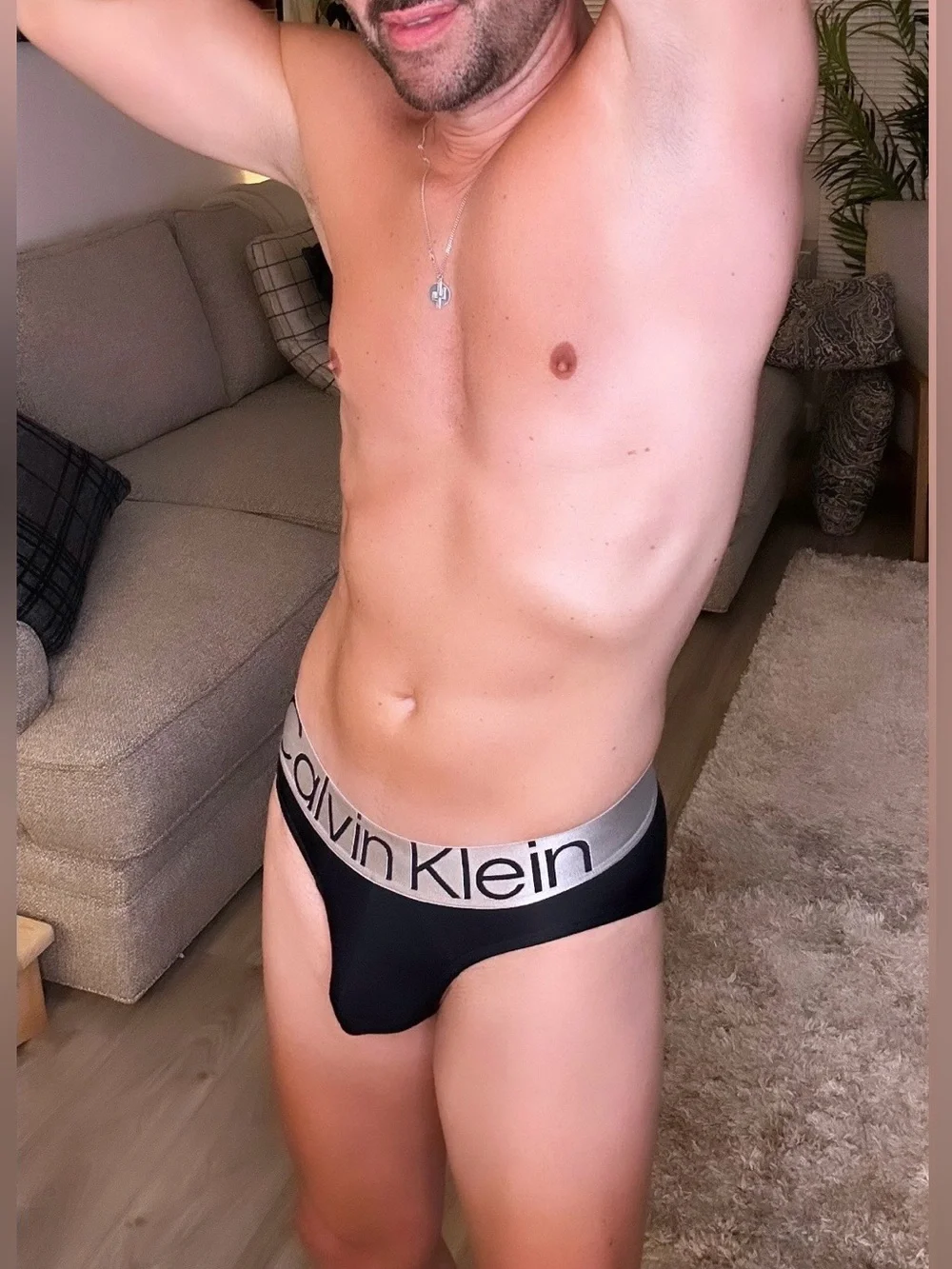 Calvin Klein | Ultra Low Rise Brushed Microfiber Stretch Hip Brief in Navy (S)